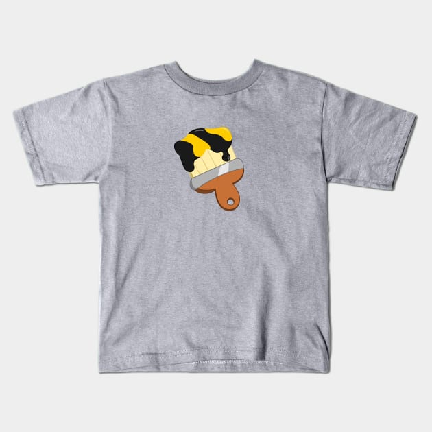 bumblebee Paintbrush Kids T-Shirt by traditionation